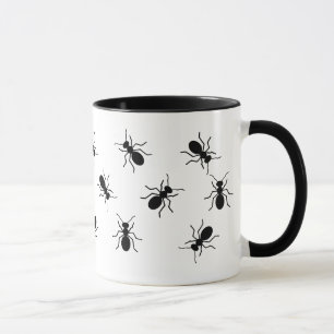 Crawling Big Black Ants Schwarze Ameisen Swarme Fu Tasse