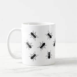 Crawling Big Black Ants Schwarze Ameisen Swarme Fu Tasse