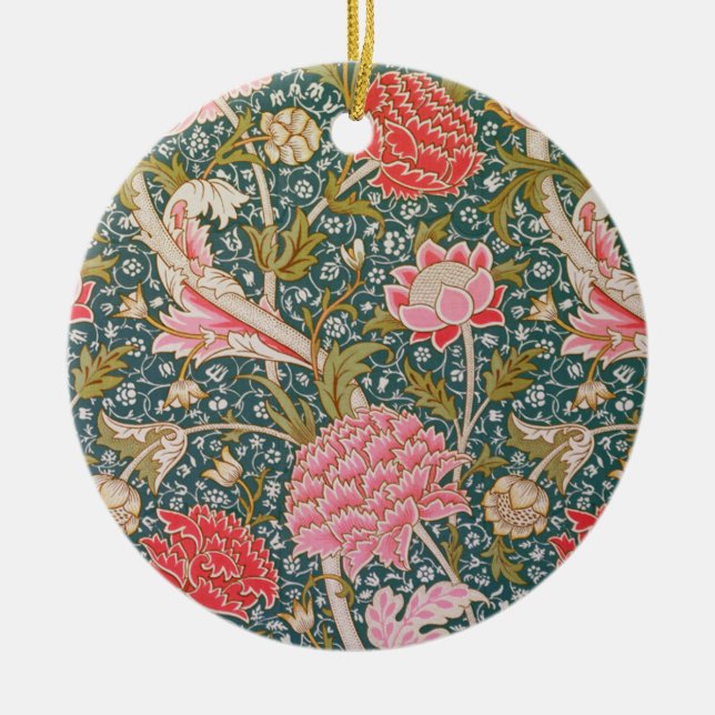 Cray - Art nouveau floral print by William Morris Keramik Ornament (Vorne)