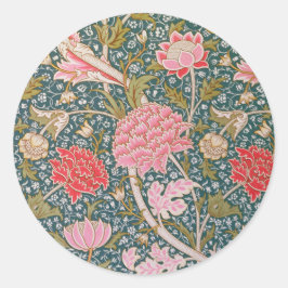 Cray - Art nouveau floral print by William Morris Runder Aufkleber