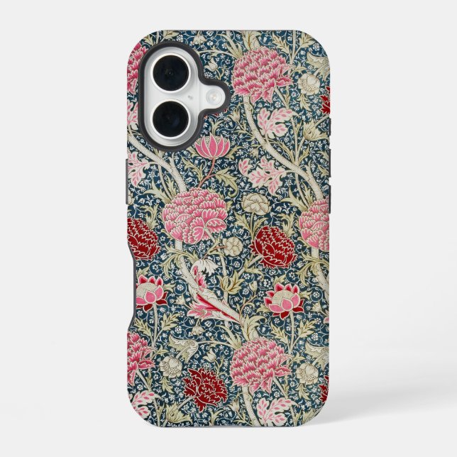 Cray Botanical Pattern Morris William Floral iPhone 16 Hülle (Rückseite)