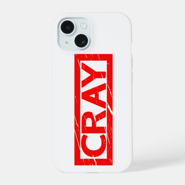 Cray Briefmarke iPhone 15 Hülle (Rückseite)