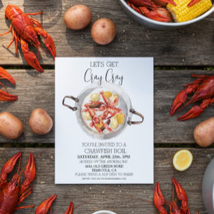 Cray Cray Crawfish Boil Meeresfrüchte-Einladung