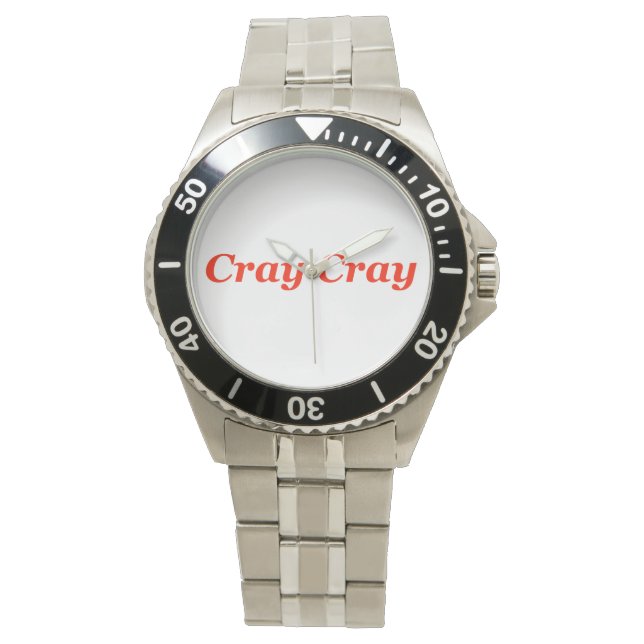 Cray Cray Crazy Going Crazy Nuts! Bull Wild Animal Armbanduhr (Vorderseite)