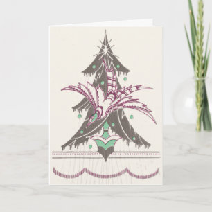 Cray Cray Deko Christmas Tree Bird Feiertagskarte