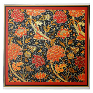 Cray, farbenfrohes Vintage-Muster (gerahmt) Fliese