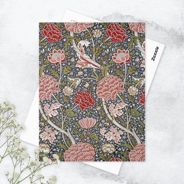 Cray Floral Textile Pattern William Morris Postkarte (Von Creator hochgeladen)