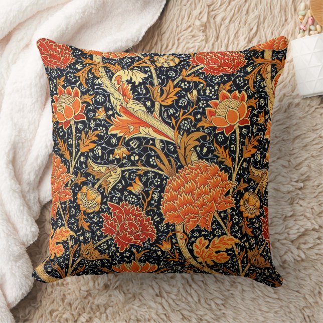 Cray, William Morris design Throw Pillow Kissen (Decke)