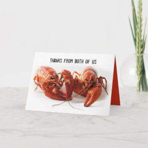 Crayfish Couple's Danke, Hospitality Card Dankeskarte