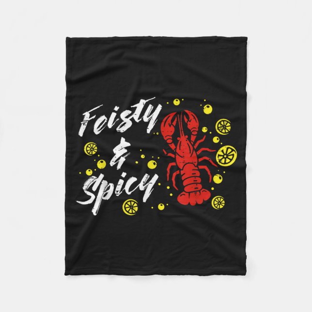 Crayfish Feisty And Scy Lemons Crawfish Women Men  Fleecedecke (Vorderseite)