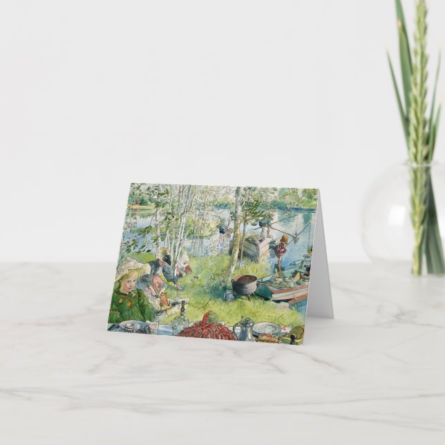 Crayfish von Carl Larsson Dankeskarte (Vorderseite)