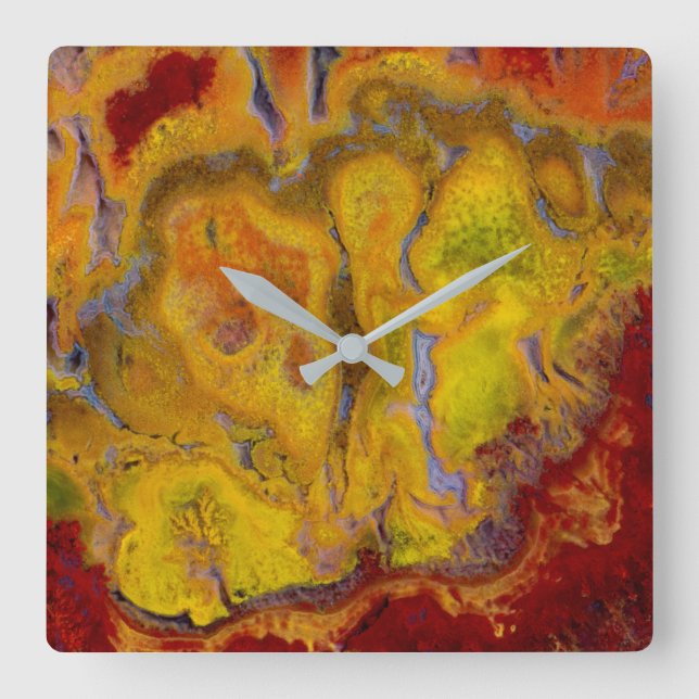 Crayola Jasper Quadratische Wanduhr (Vorderseite)