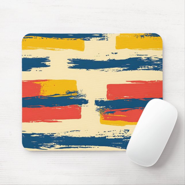 Crayon and Butterfly Flowers Mousepad (Mit Mouse)
