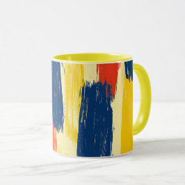 Crayon and Butterfly Flowers Tasse