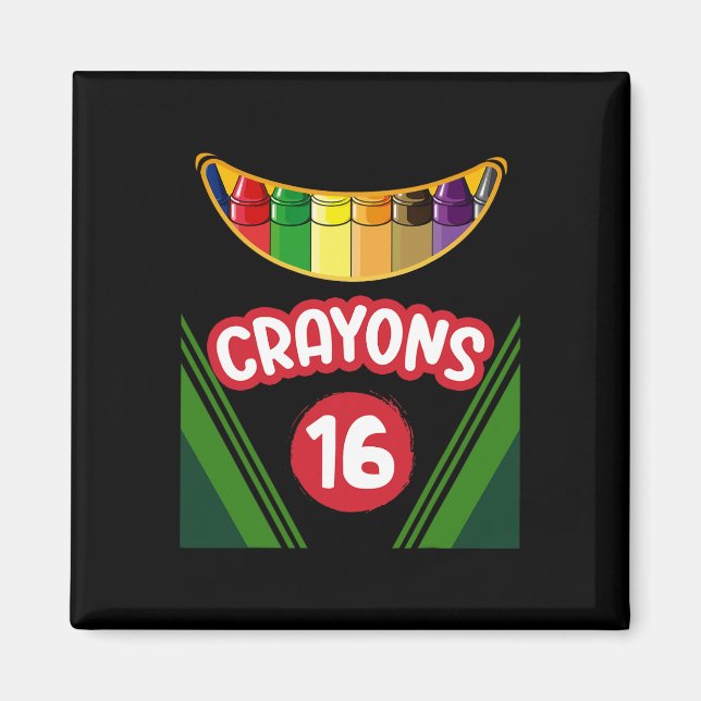 Crayon Box Fun Teacher Student Crayon Squad Hallow Magnet (Vorne)