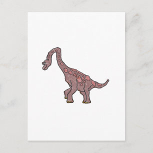 Crayon Brachiosaurus Cartoon Collection Postkarte