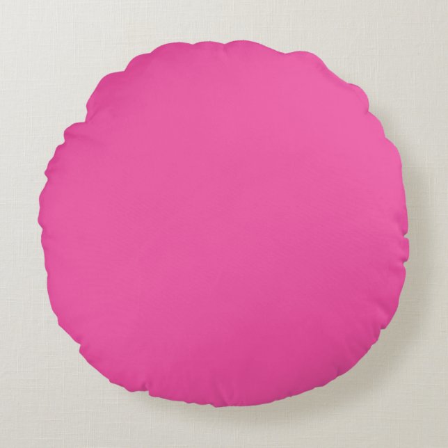 Crayon Color Magenta Round Throw Kissen (Vorderseite)