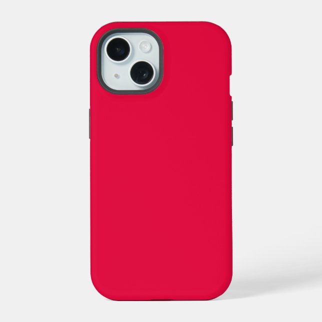 Crayon Color Red iPhone 15 Fall Hülle (Rückseite)
