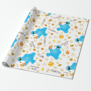 Crayon Cookie Monster Cookie Pattern Geschenkpapier