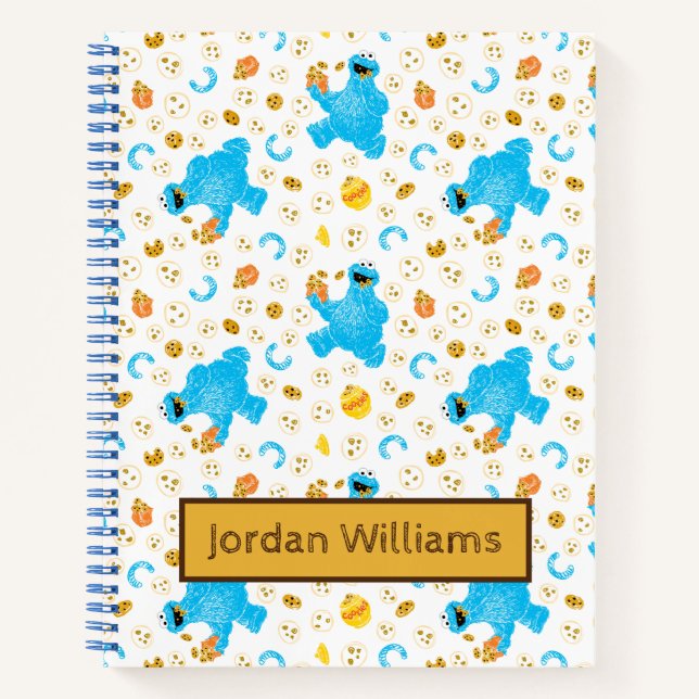 Crayon Cookie Monster Cookie Pattern Notizbuch (Vorderseite)
