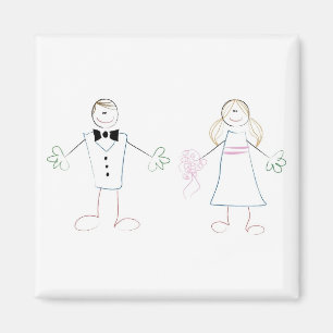 Crayon Couple Magnet
