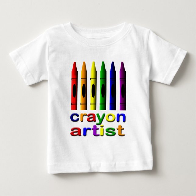 Crayon Crayons Artist Säugling T - Shirt (Vorderseite)