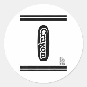 Crayon Emerald Green Group Kostüm Runder Aufkleber