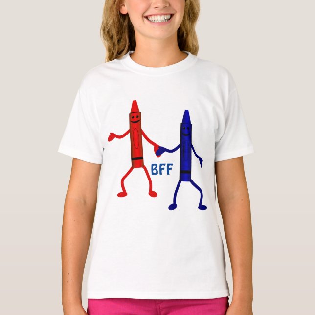 Crayon Friends BESTE FREUNDIN T-Shirt (Vorderseite)