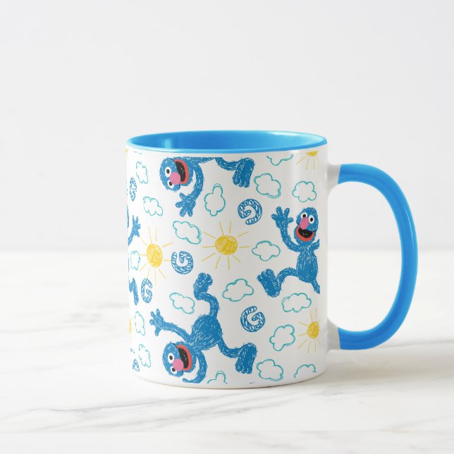 Crayon Grover Sonnenschein-Muster Tasse (Rechts)