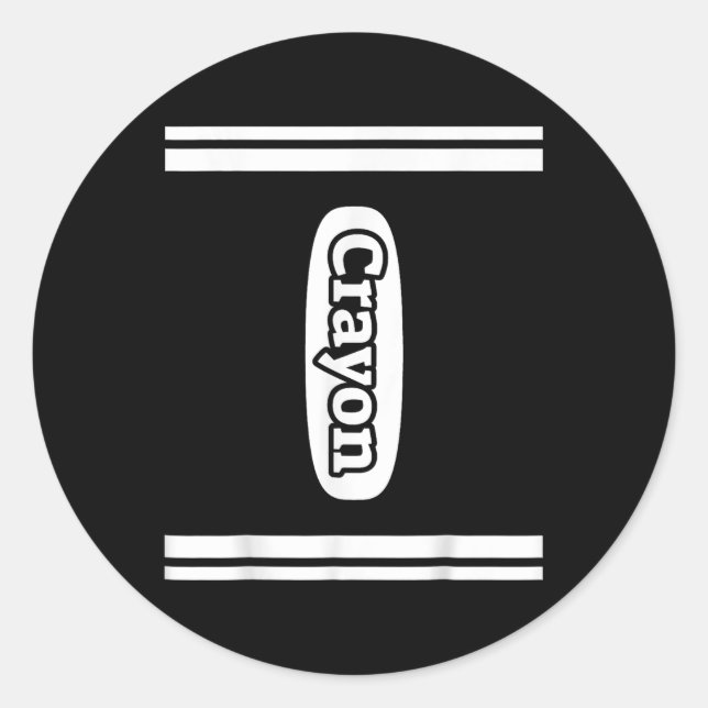 Crayon Halloween Costume Runder Aufkleber (Vorderseite)
