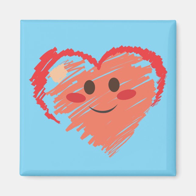 Crayon Heart Magnet (Vorne)