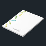 Crayon Hello Notizblock<br><div class="desc">Dieses Notizblock ist mit bunten Stiften versehen</div>