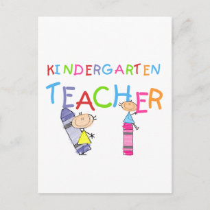Crayon Kindergarten Lehrer Tshirts und Geschenke Postkarte