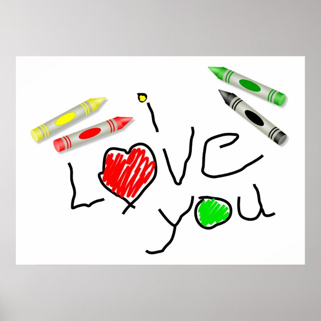 Crayon Liebe Poster (Vorne)