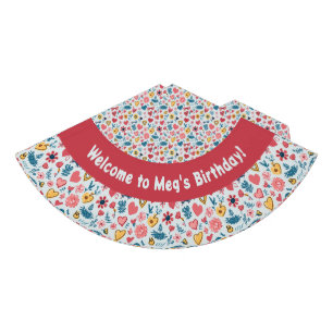 Crayon Pastel Heart & Blume Partyhütchen