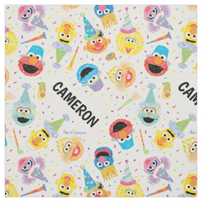 Crayon Sesam Freunde Party-Muster Stoff (Muster)