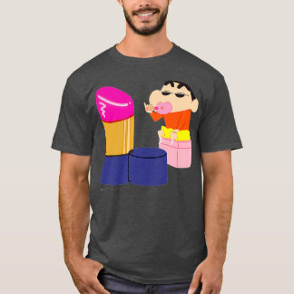 Crayon Shin-chan FUN FUN STUDY A to Z L Premium T-Shirt