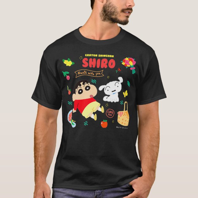 Crayon Shin-chan HappyShiro Picnic Premium T-Shirt (Vorderseite)