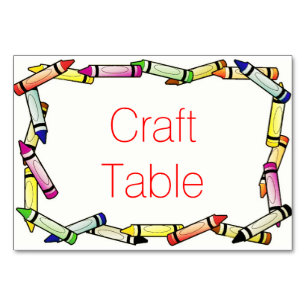 Crayon Table Cards Tischnummer