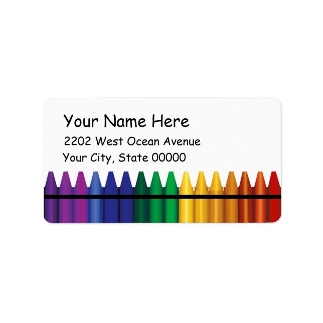 Crayons Address Label Adressaufkleber (Vorne)