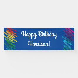 Crayons Art Birthday Party Banner