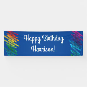 Crayons Art Birthday Party Banner
