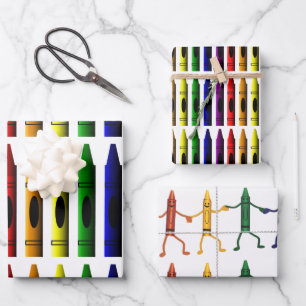 Crayons Art for Children Niedlich Geschenkpapier Set