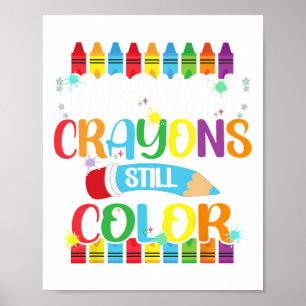 Crayons färben weiterhin das Bewusstsein für psych Poster
