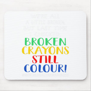 Crayons färben weiterhin Grafik zur Sensibilisieru Mousepad