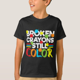 Crayons färben weiterhin Mental Health Awareness 5 T-Shirt