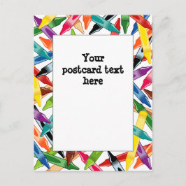 Crayons Frame Postkarte