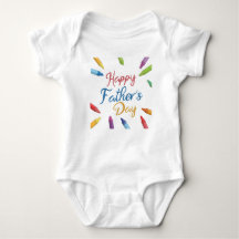 Crayons Happy Vatertag Typografie | Bodysuit