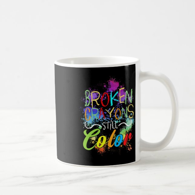 Crayons immer noch Farbselbstversorgung psychische Kaffeetasse (Rechts)