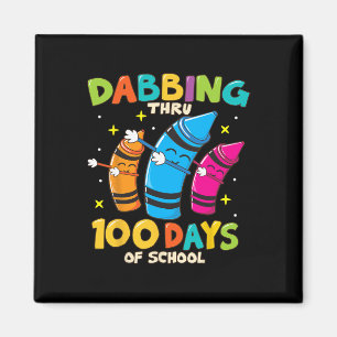 Crayons Kids 100 Days School Boys Girls Gift Magnet